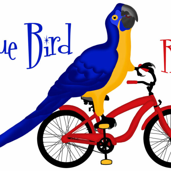 Blue Bird Red Bike (229)